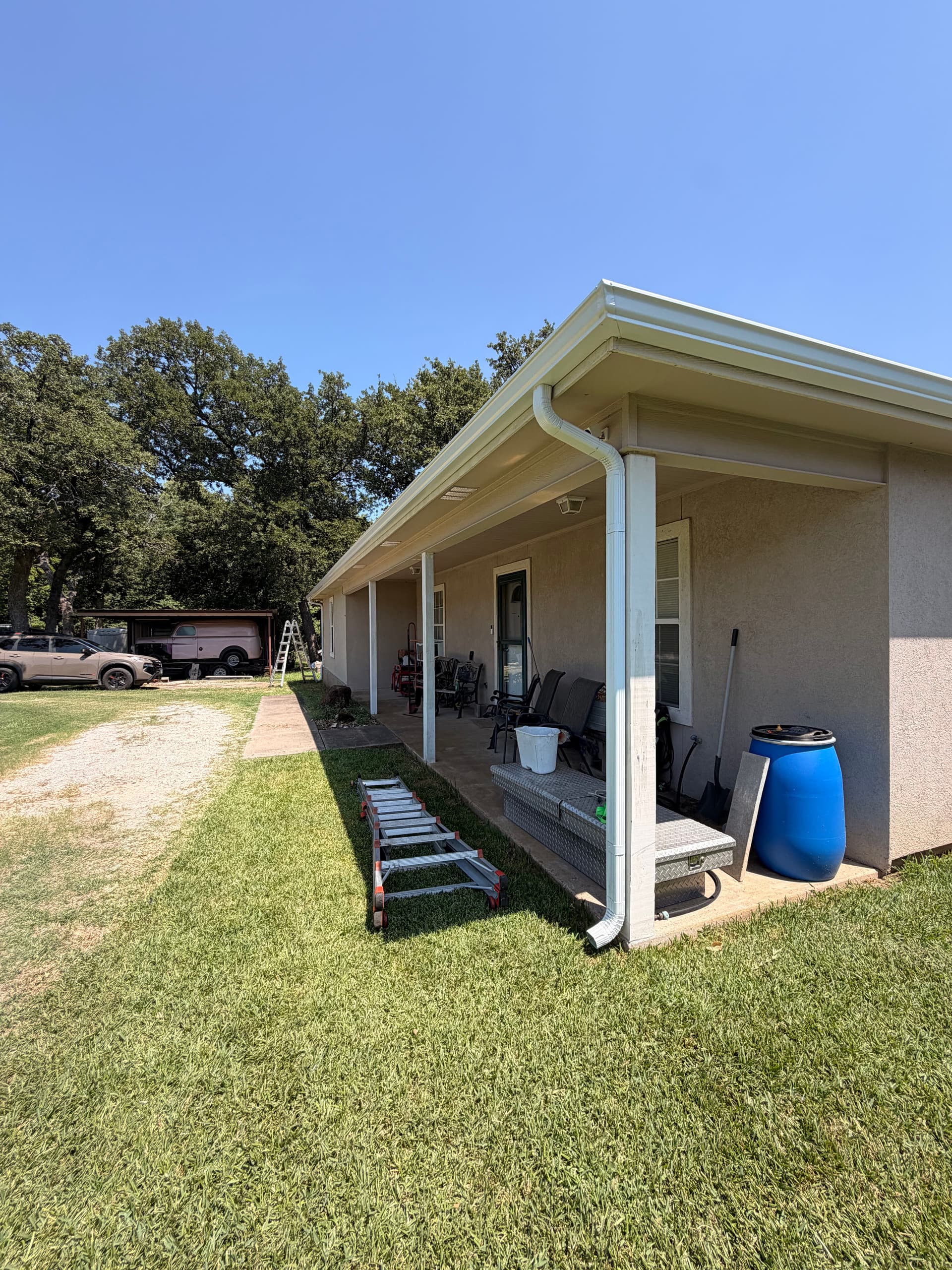 Gallery photos for Gutter Installation Stops Water Damage on Burleson Home: Image #1