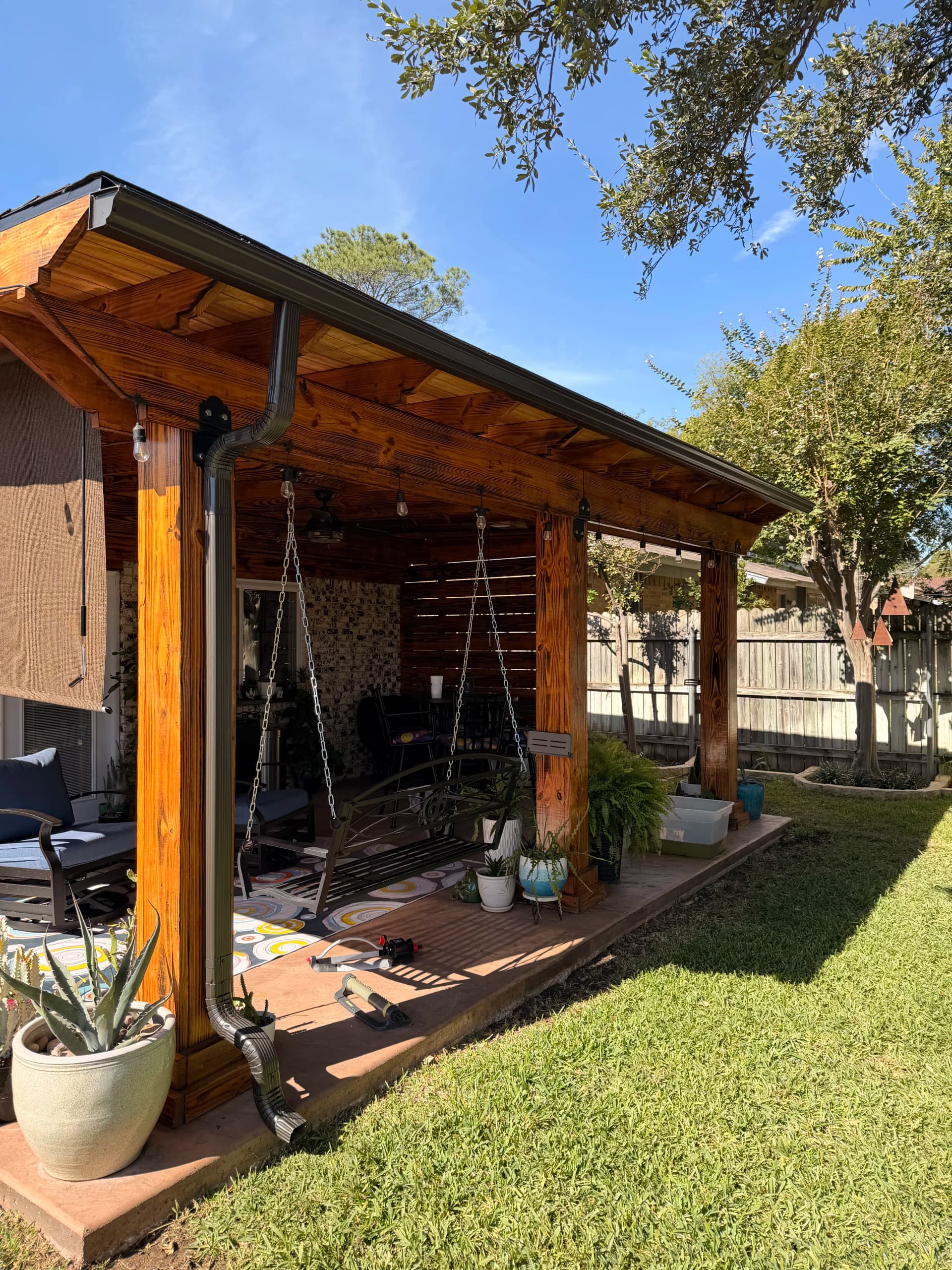 Gutter Installation on a Covered Porch That Was Drowning in Runoff image