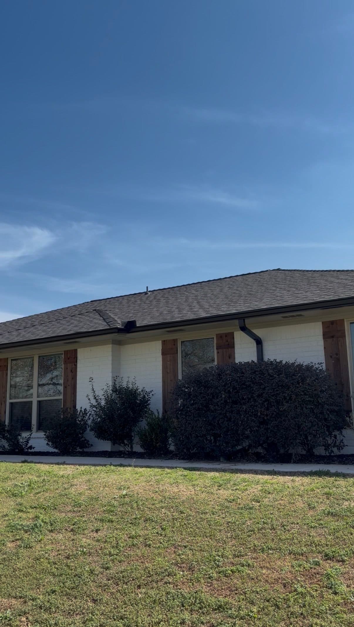 New 6-Inch Black Gutters Stop Backyard Flooding in Burleson image