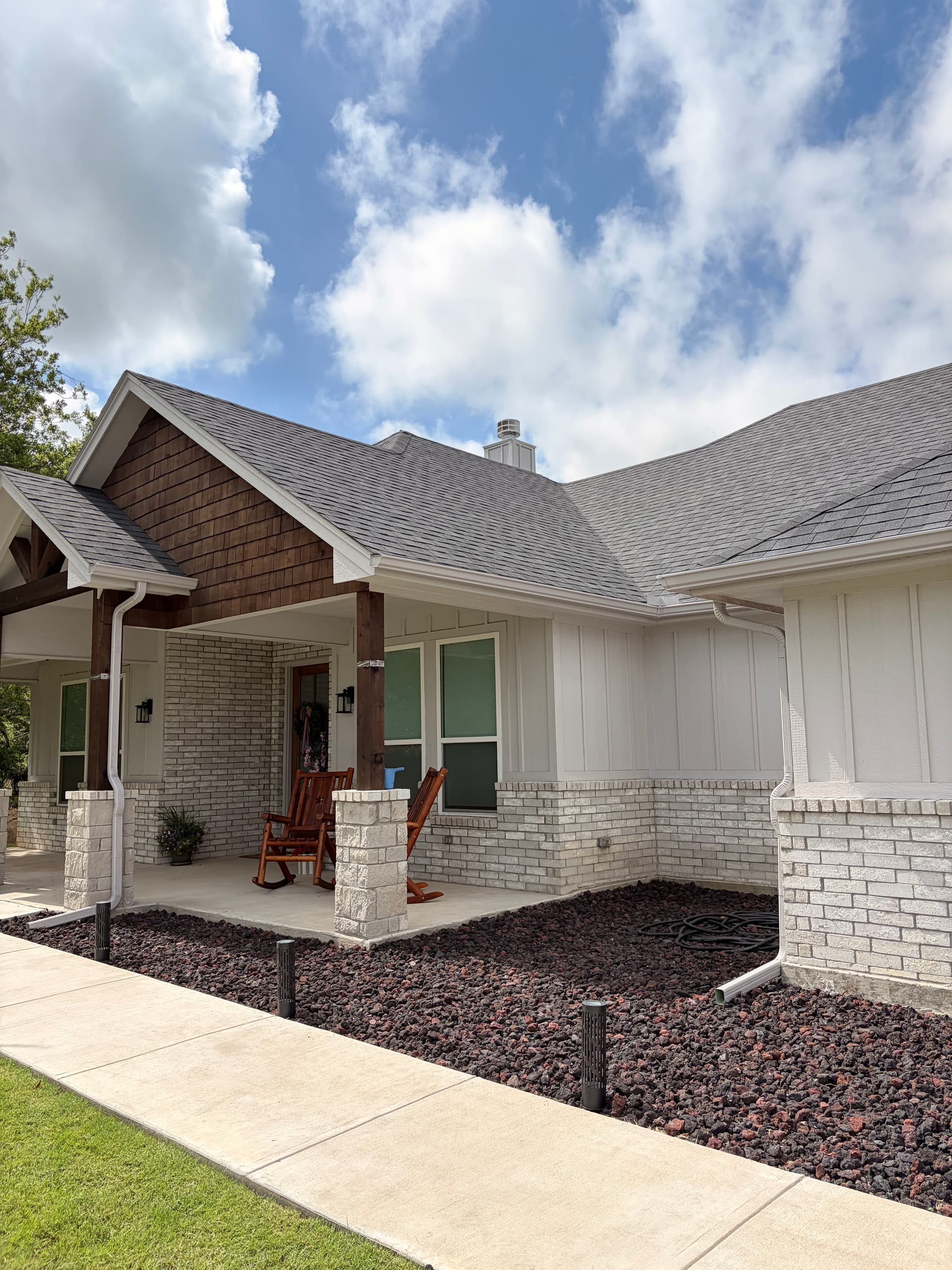 New 5-Inch Gutter Installation Protects Joshua Home Foundation image