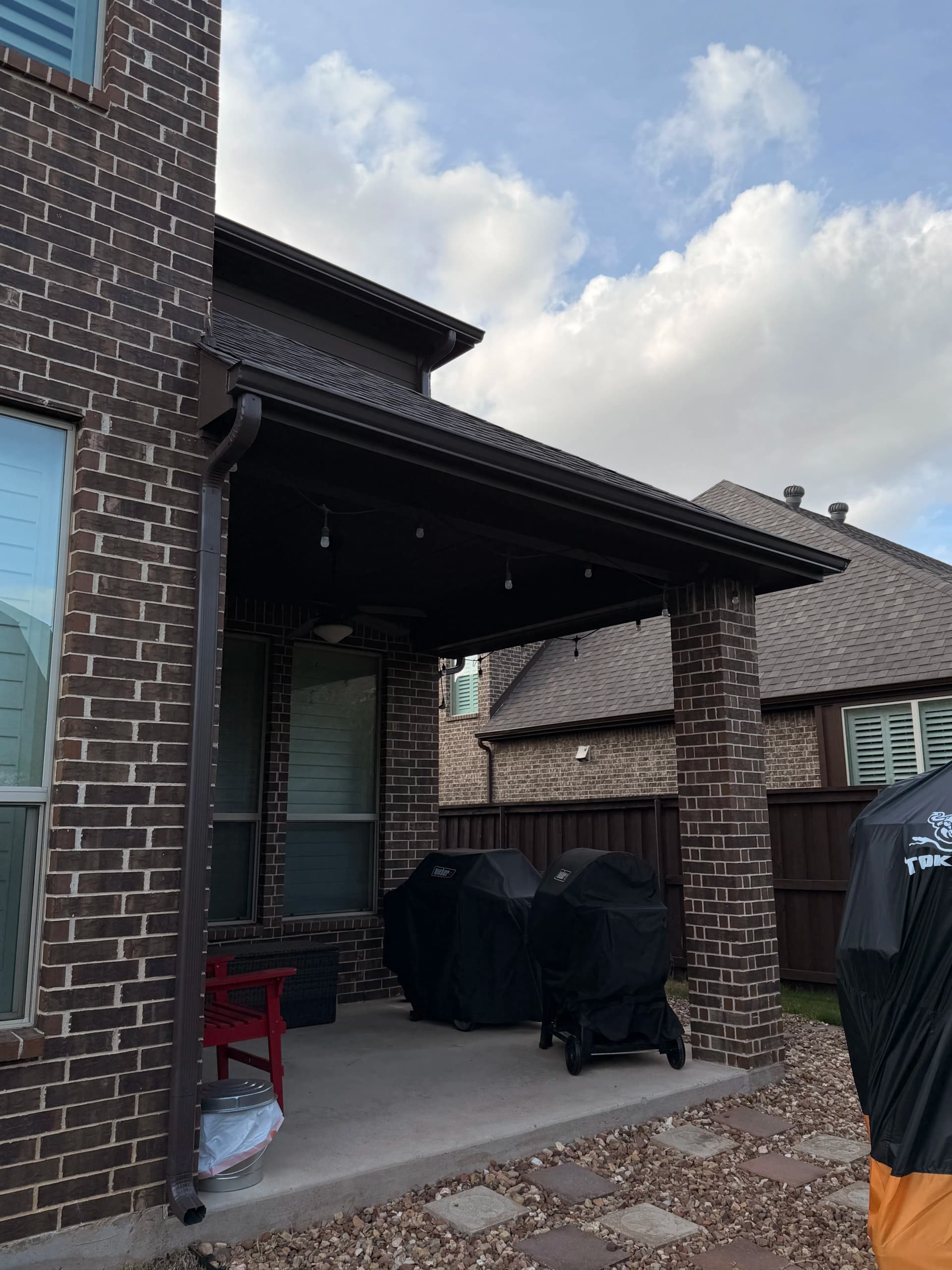 Back Roof and Porch Gutter Installation Done Right in Burleson image