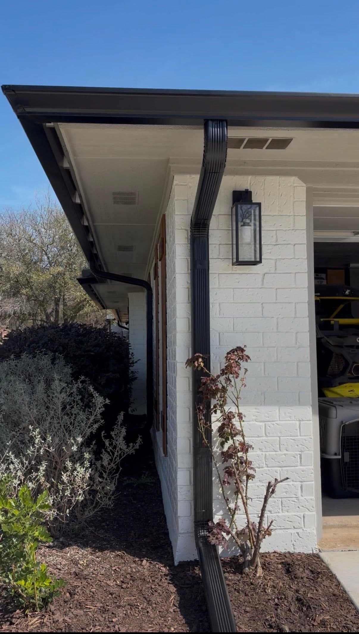 Gallery photos for New 6-Inch Black Gutters Stop Backyard Flooding in Burleson: Image #2
