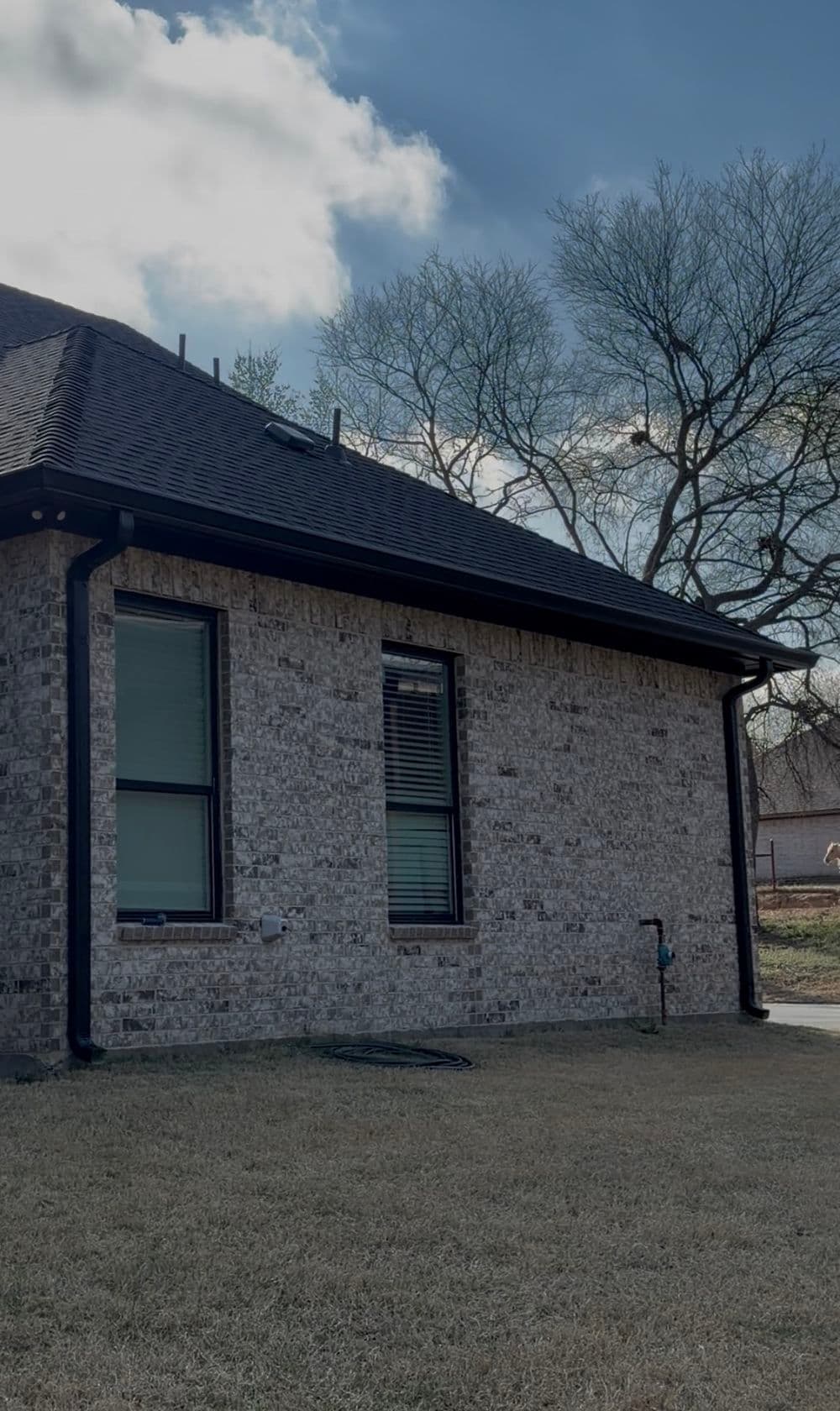 Project 6-Inch Black Aluminum Gutter Install Protecting a Burleson Home image