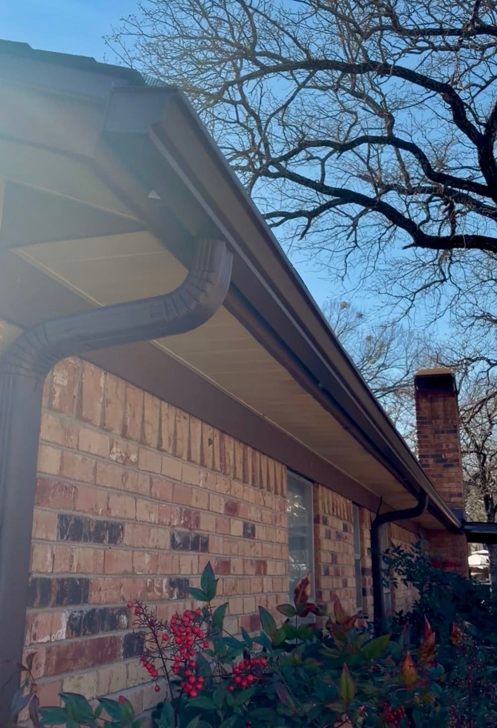 Sagging Gutter Replacement with New Seamless Gutters in Burleson
