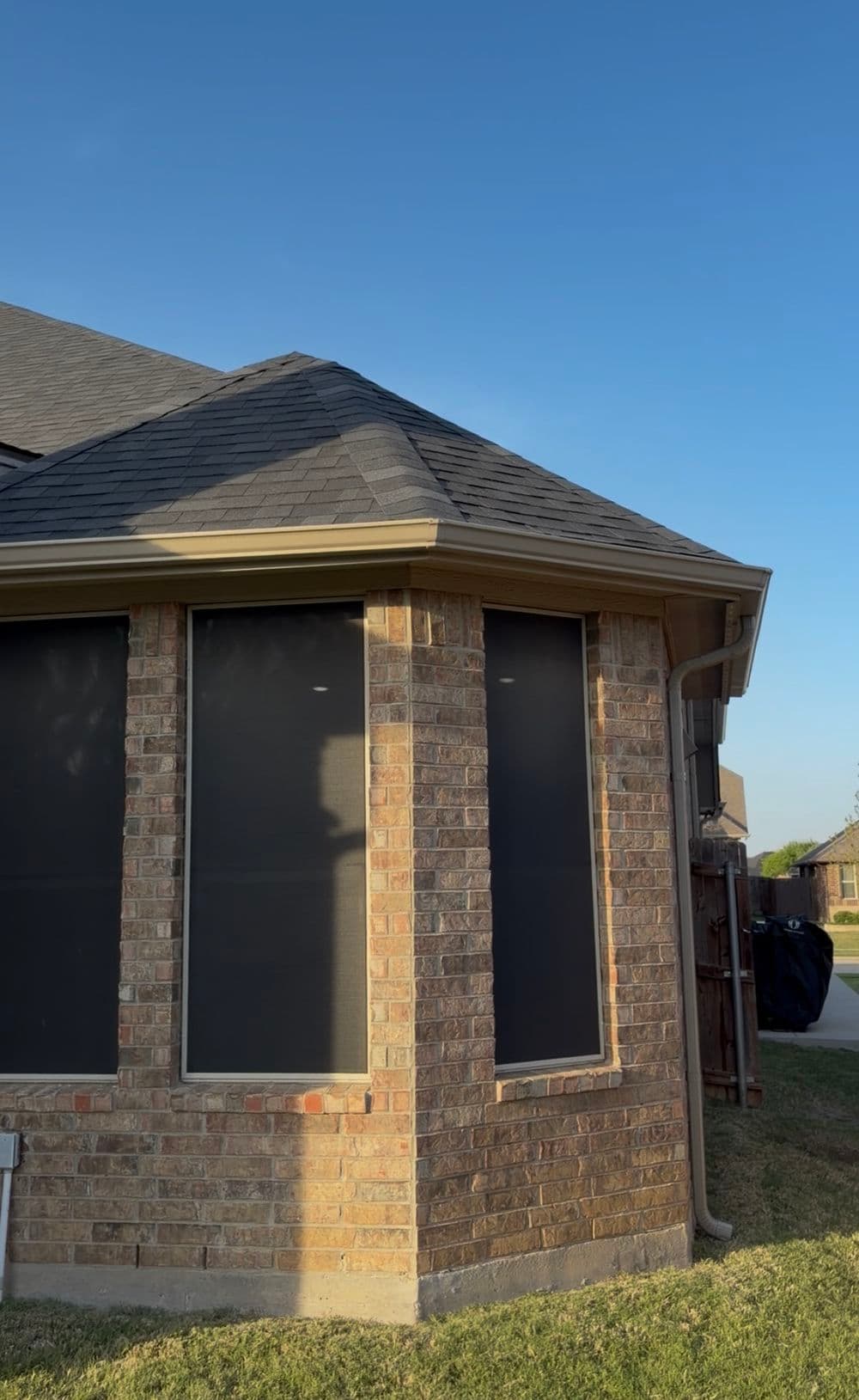 Gallery photos for 5-Inch Pebblestone Clay Gutter Installation in Burleson TX: Image #1