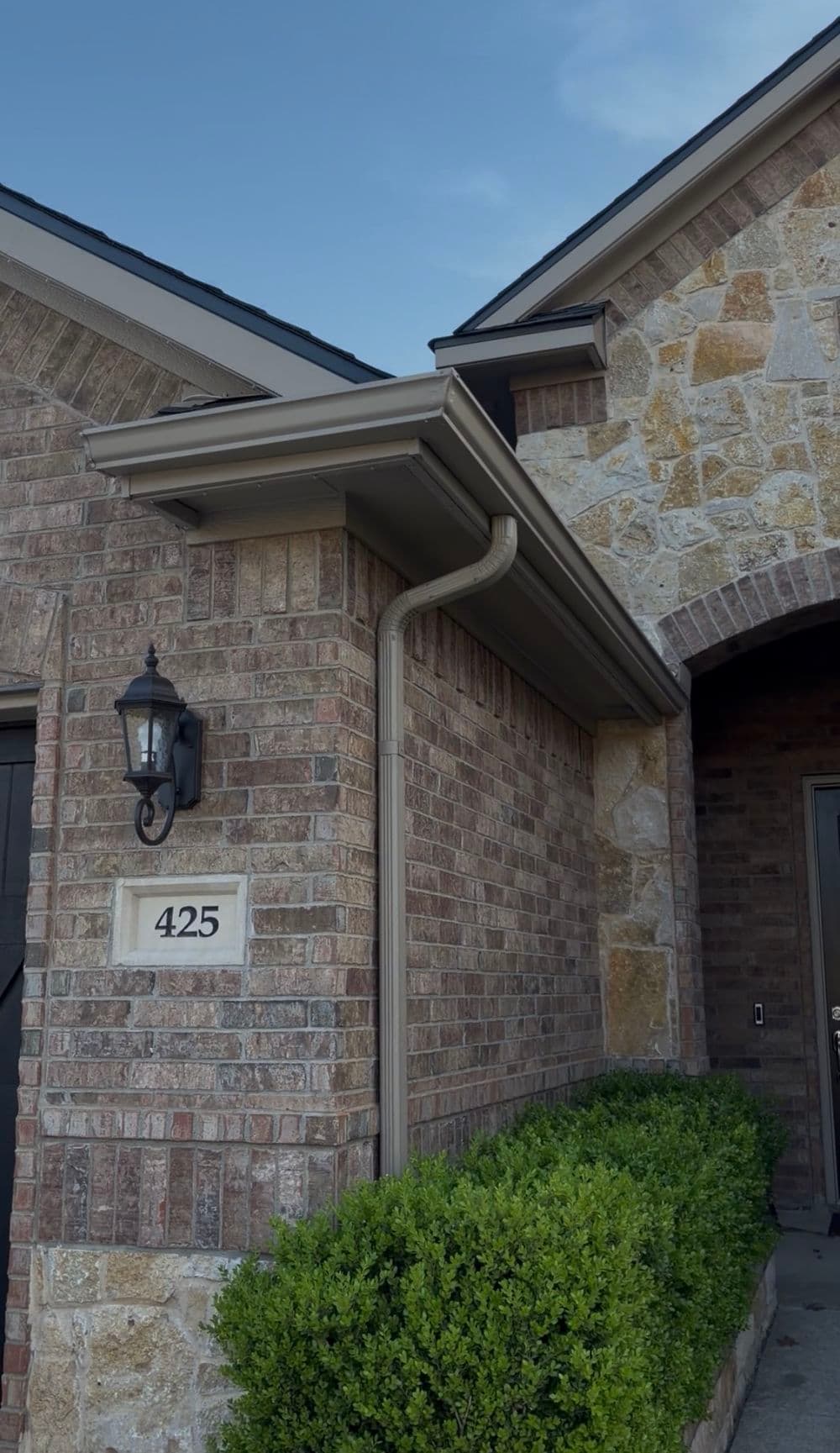 Project 5-Inch Pebblestone Clay Gutter Installation in Burleson TX image