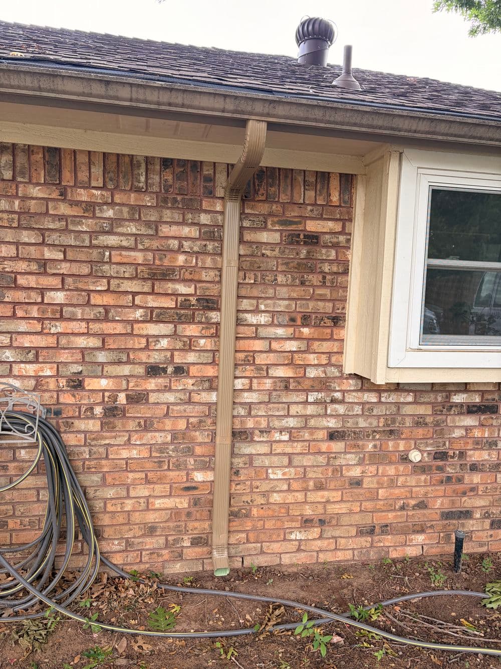 Project Custom Downspout Added to Fix Overflowing Gutters in Burleson image
